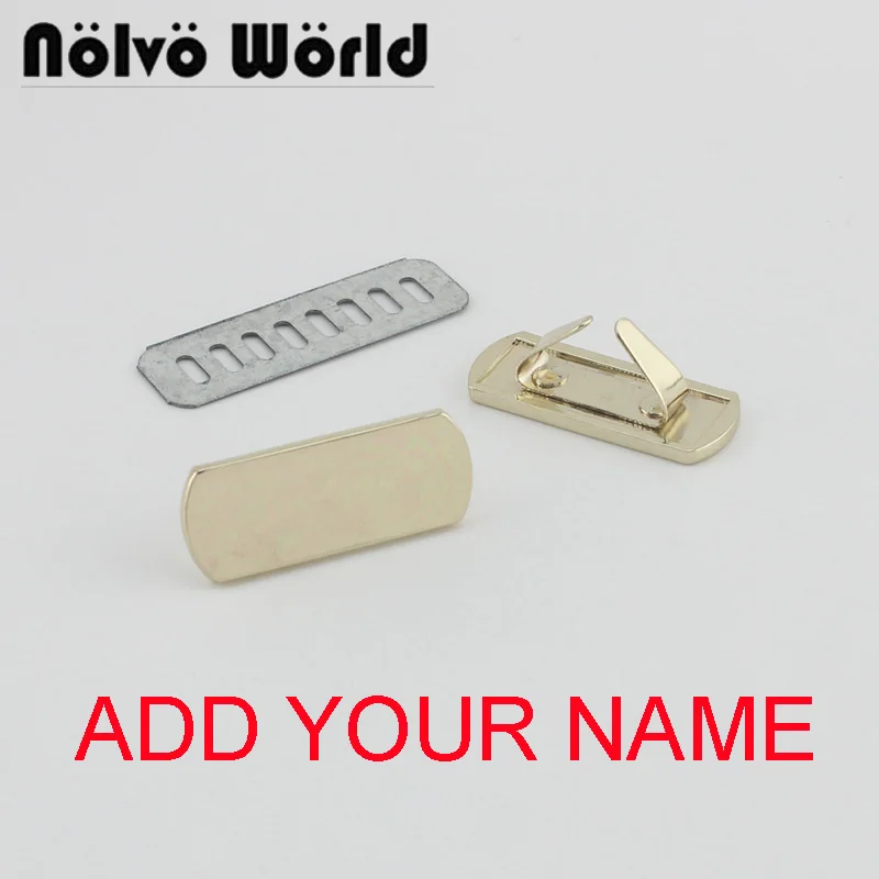 Top Trends: 5-20-100 Pieces, 36*14mm Light Gold Handbag Rectangle Metal Purse Label Tags, bags Purse Metal Labels, add YOUR LOGO Shoppable Styles