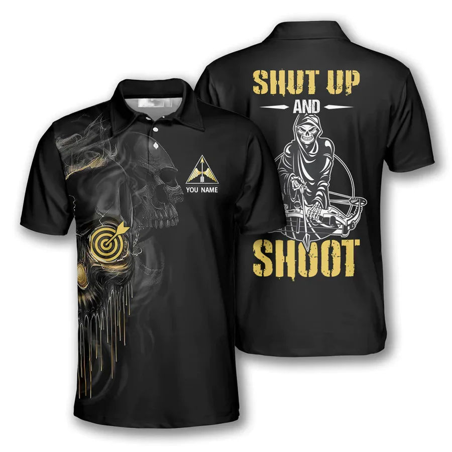 Top Trends: Men's Polo Shirt Personalized Name Archery T-shirt 3D Printed Summer Unisex Short Sleeve Loose Top Accept Logo Customization Shoppable Styles