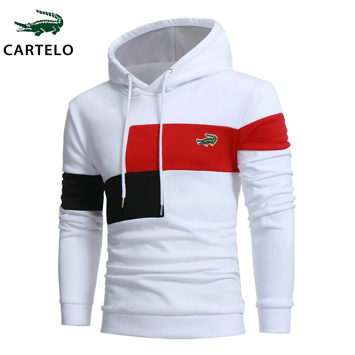 Top Trends: CARTELO 2023 New Men&#039;s FashionPatchwork Hooded Sweatshirt Casual Warm Streetwear Fleece Pullovers Hoodies Sweatshirts Male Tops Shoppable Styles