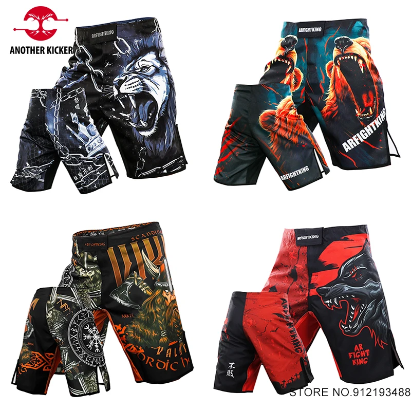 Top Trends: Muay Thai Boxing Shorts Tiger Lion Printing MMA Shorts Men&#039;s Fight Shorts Quick Dry Gym Grappling Kickboxing Grappling Pants Shoppable Styles