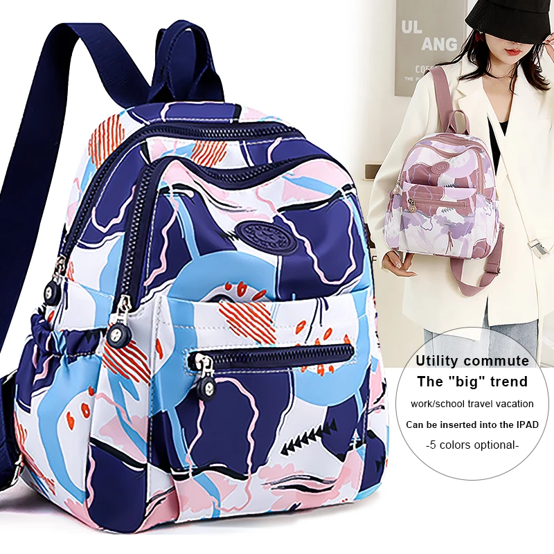 Top Trends: 2023 New Nylon Cloth Ladies Backpack Fresh And Sweet Oxford Cloth Rucksack Fashion Casual Backpack Light Travel School Bag Shoppable Styles