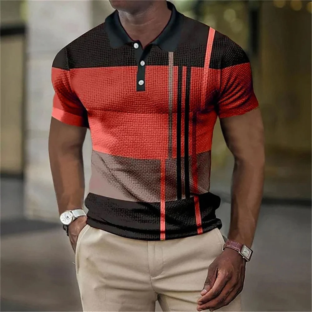 Top Trends: 2023 New Men&#039;S Polo Shirt 3d Vertical Stripe Print High-Quality Men&#039;S Clothing Summer Casual Short Sleeved Street Cool Tops Tees Shoppable Styles