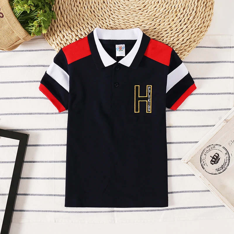 Top Trends: Baby Boy Polo Shirt Fashion Kids Short Sleeve Shirt Letter Children Clothes Boys Lapel Polo Shirts Sports Bresthable Boy Tops Shoppable Styles