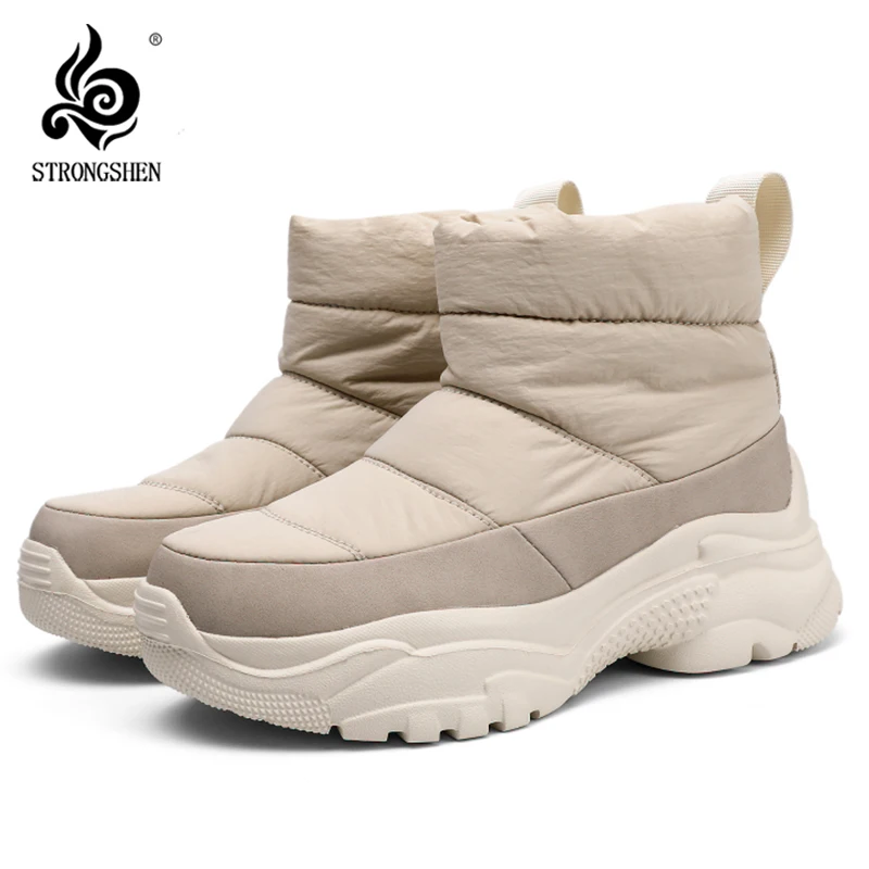 Top Trends: STRONGSHEN Women Boots Waterproof Keep Warm Slip On Snow Boots Women NonSlip Platform Ankle Boots Botas Femininas Botas De Mujer Shoppable Styles