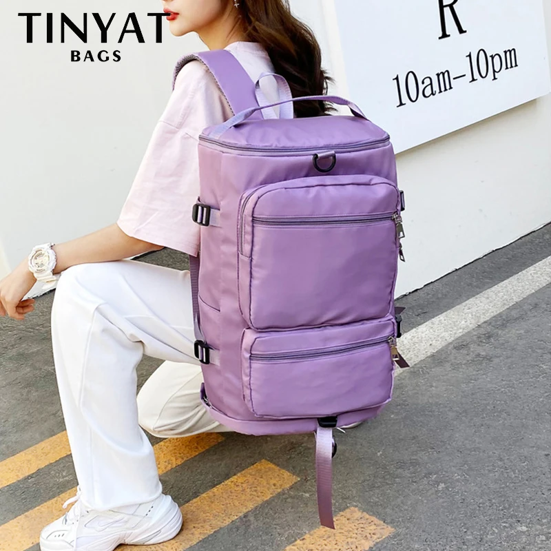 Top Trends: TINYAT Large Capacity Women's Travel Bag Casual Weekend Travel Backpack Ladies Sports Yoga Luggage Bags Multifunction Crossbody Shoppable Styles - Image 6