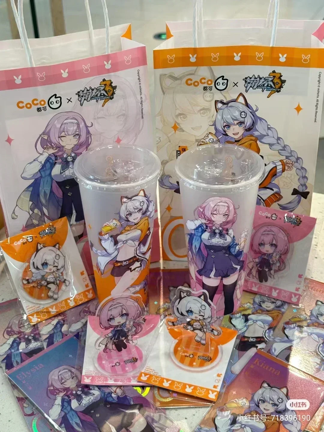 Top Trends: In Stock CoCo X Honkai Impact 3 Elysia Kiana Kaslana Official Merch Limited Edition Laser Ticket Acrylic Stand Plastic Cup Shoppable Styles