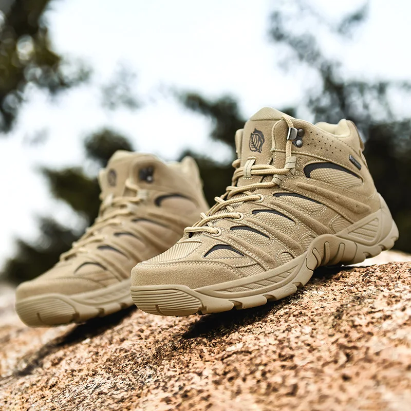 Top Trends: Military Boots 2023 New Tactical Military Combat Boots Outdoor Hiking Shoes Winter Non-slip Men&#039;s Desert Boots And Hiking Boots Shoppable Styles