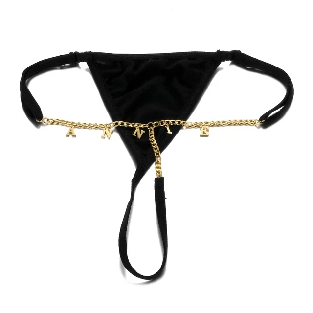 Custom Y2K Custom Bling Letters Waist Chain Sexy Panty – SugarAndVapor
