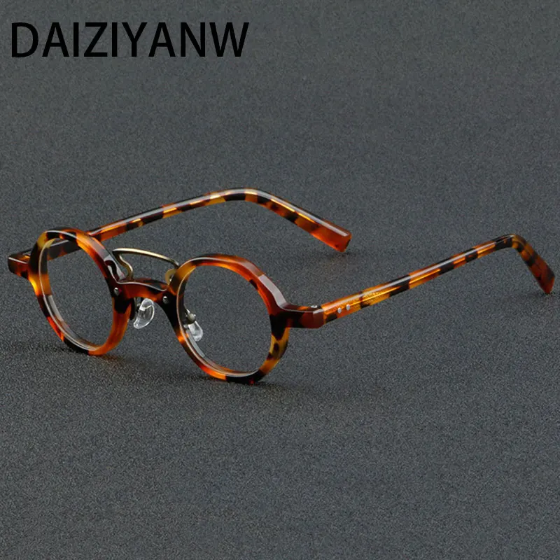 Top Trends: Vintage Round Acetate Optical Glasses Frames Men Handmade High-Grade Glasses Women Round Punk Eyeglasses Shoppable Styles - Image 2