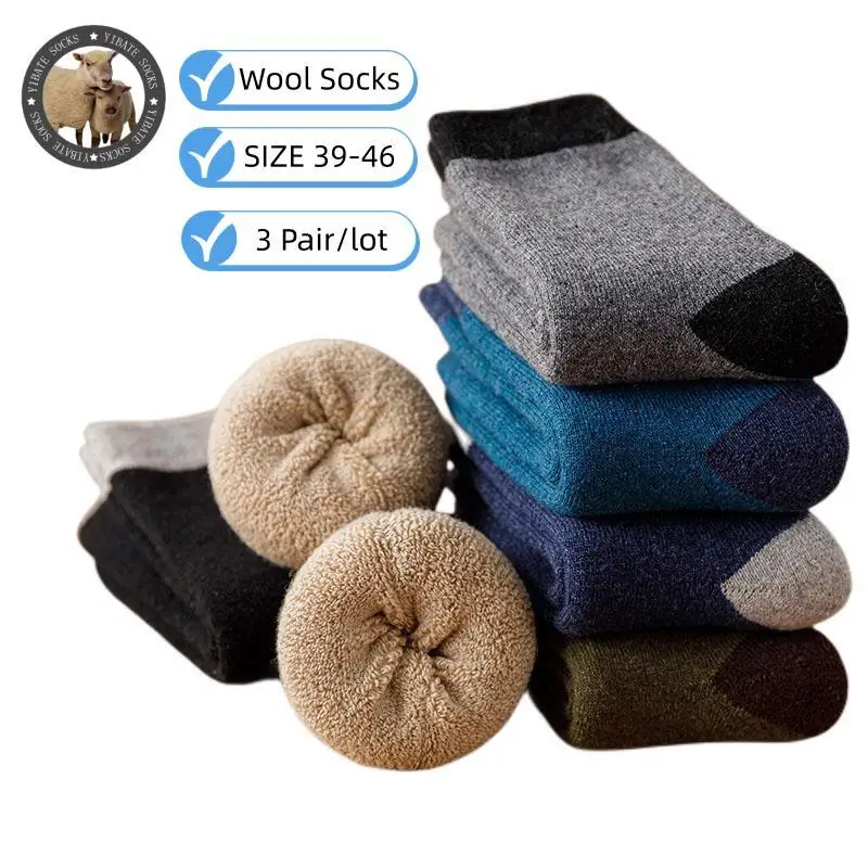 Top Trends: 3 Pair Men'S Super Thick Merino Wool Socks Cozy Cashmere Blend Fashionable & High-Quality Snow Socks Shoppable Styles