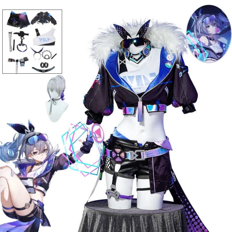 Top Trends: Silver Wolf Honkai Star Rail Costume Cosplay Game Uniform Glasses Star Hunter Hacker Halloween Party Carnival Women Shoppable Styles