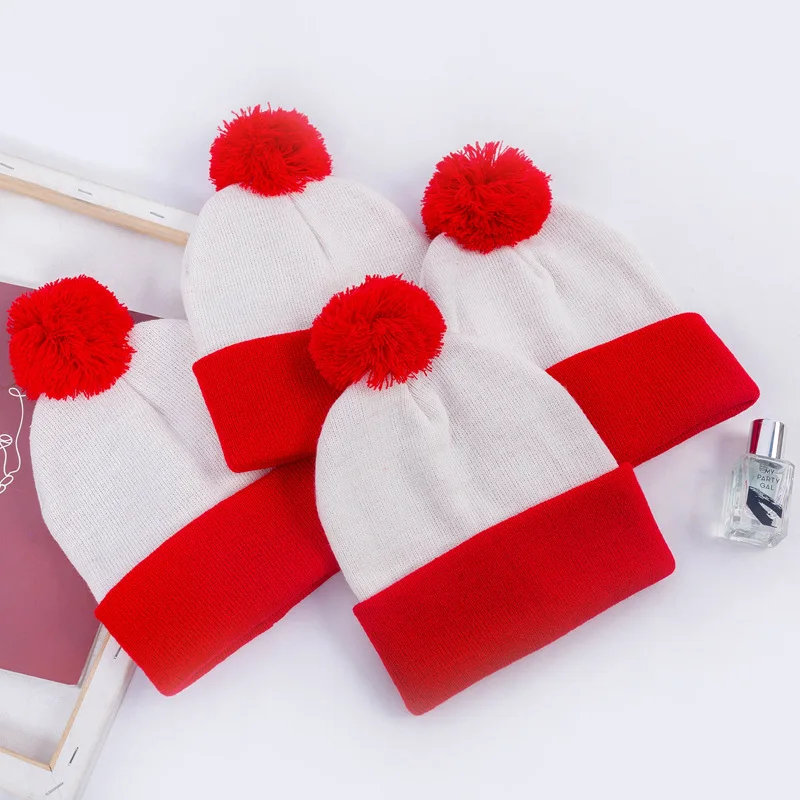 Top Trends: Movie Where's Wally Waldo Cosplay Red White Knitted Hat Winter Warm Unisex Wool Hairball Cap Halloween Party Christmas Gift Shoppable Styles