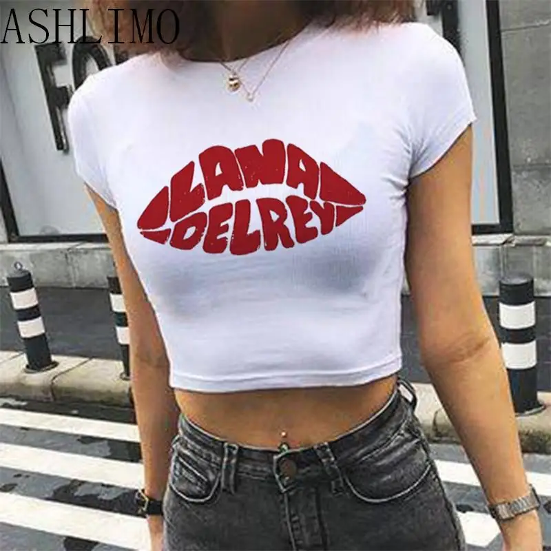 Top Trends: Crop Top Clothing Lana Del Rey Aesthetics T Shirt Women Funny Print Fans Tshirt Streetwear Ladies Graphic Summer Female T-shirts Shoppable Styles