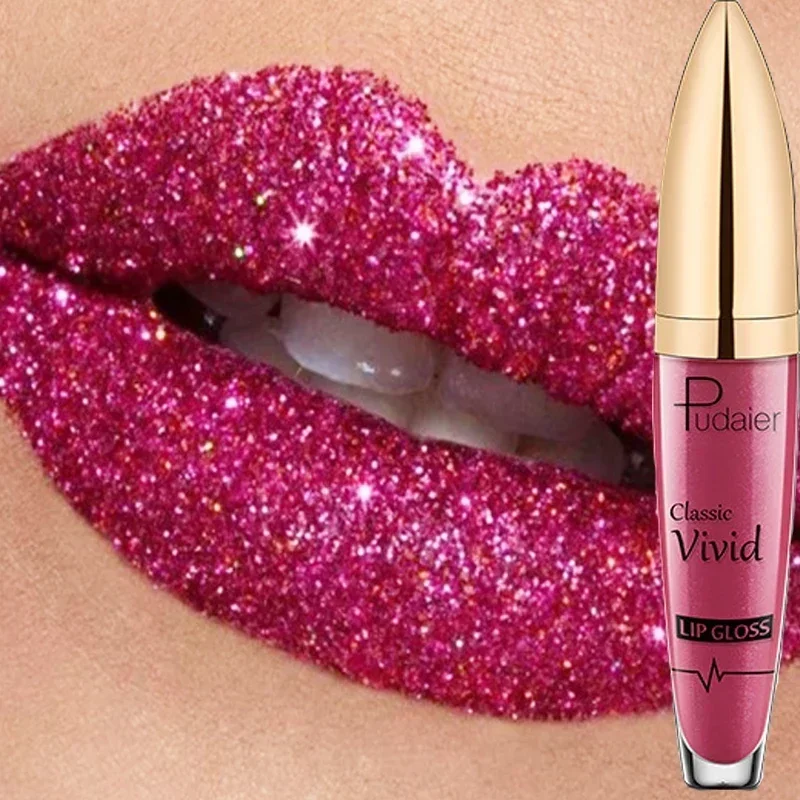 Top Trends: Waterproof Diamond Glitter Lip Gloss 18 Colors Long Lasting Glitter Lipstick Shiny Lip Gloss Shimmer Pearl Lipgloss Lip Make Up Shoppable Styles