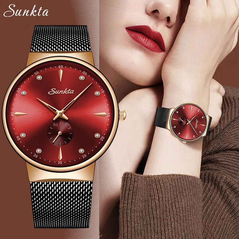 Top Trends: Sunkta Women Watches Brand Luxury Watch For Women Fashion Ladies Quartz Watches Waterproof Wristwatch Female Clock Montre Femme Shoppable Styles