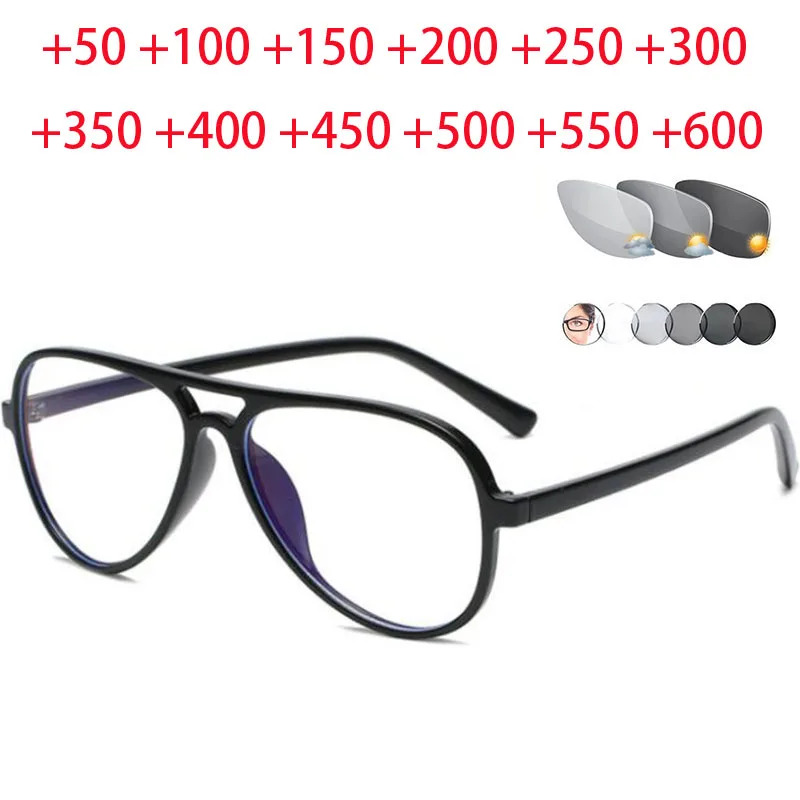 Top Trends: New Pilot Sunglasses Intelligent Photochromic Reading Glasses Magnifier Women Men Presbyopic Hyperopia Glasses + 0.5 + 2.0 To + 4.0 Shoppable Styles