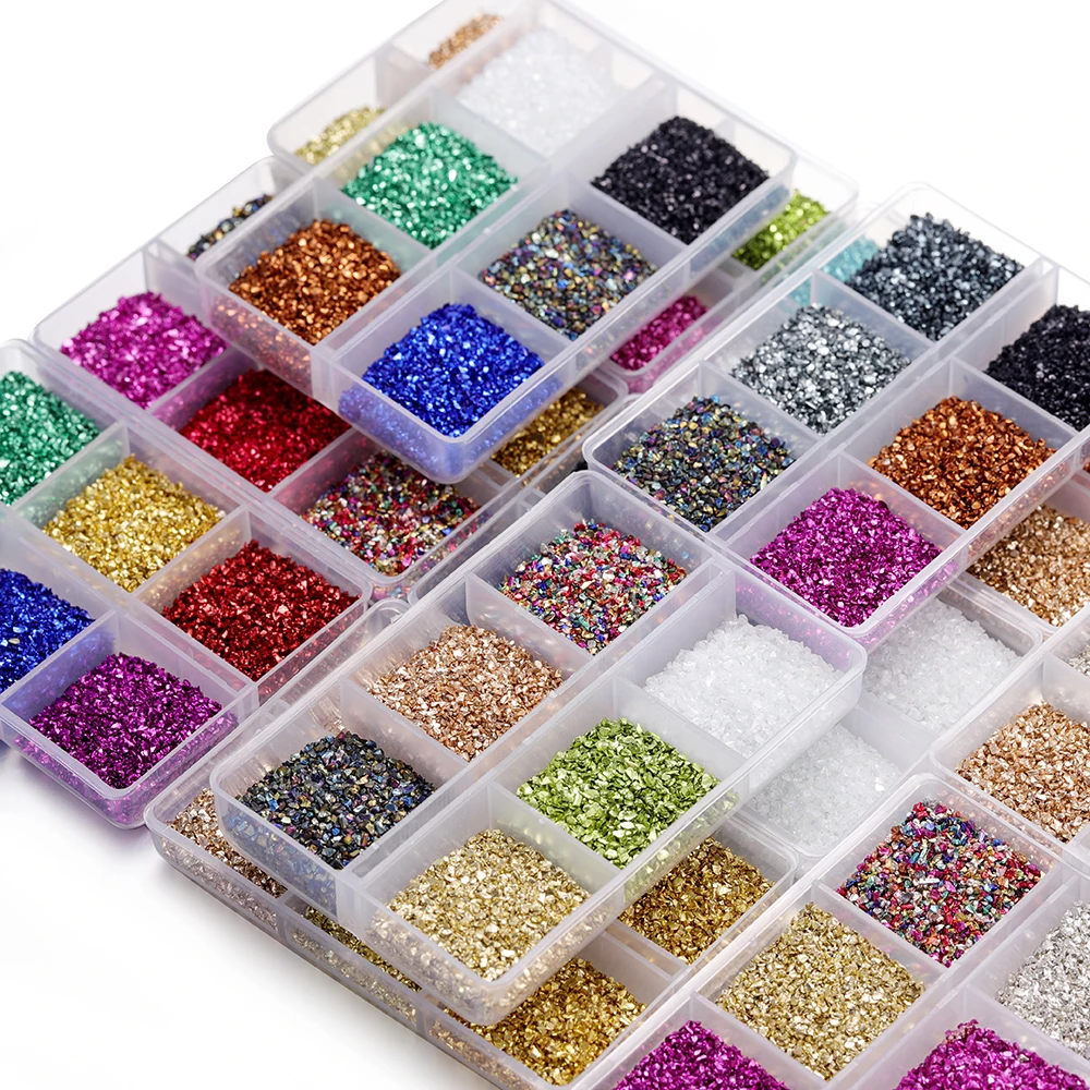 Top Trends: 30g / Box Crushed Glass Stones Resin Filling Irregular Broken Stone For DIY Epoxy Resin Mold Crafts Nail Art Decoration Material Shoppable Styles