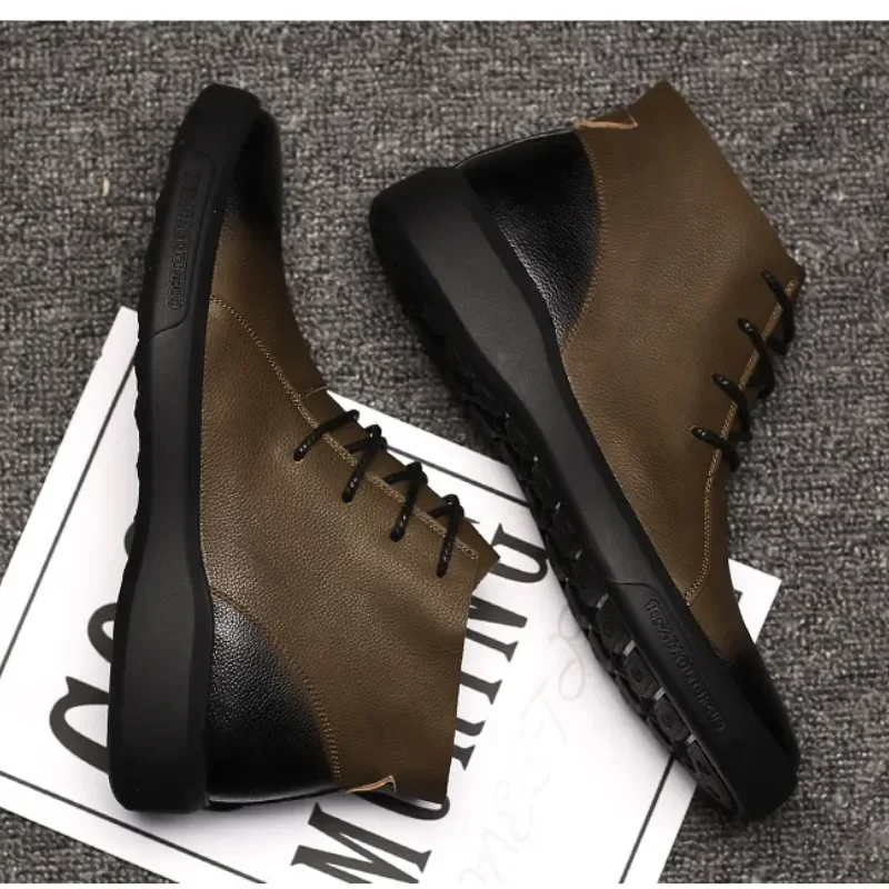 Top Trends: Genuine Leather Men Boots Retro Motorcycle Boots For Men Chelsea Boots Warm Men Ankle Boots Working Casual Boot Zapatos Hombre Shoppable Styles