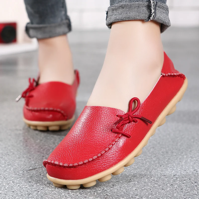 Top Trends: 2023 New Women's Fashion Flat Ballet Shoes Multi-color Loafers Hollow Leather Moccasin Women's Boat Shoes Ballerina Casual Shoes Shoppable Styles