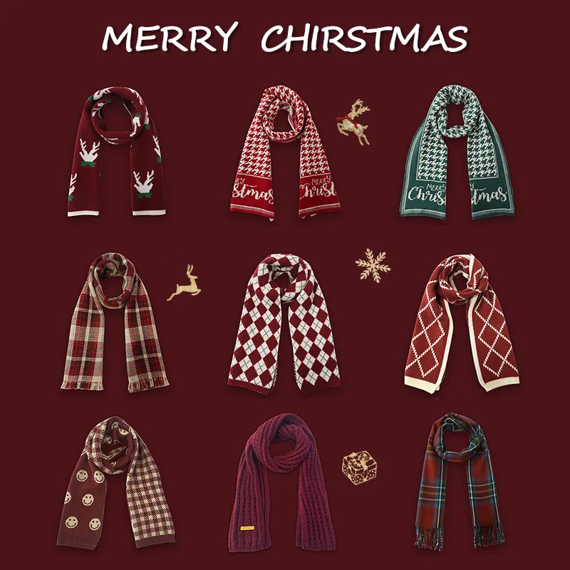 Top Trends: New Year's Red Christmas Gift New Faux Cashmere Scarf Female Winter Shawl Thickened Tide Versatile Scarf Ins Style Shoppable Styles