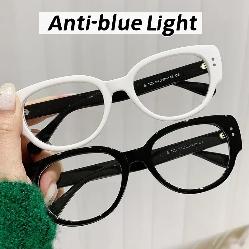 Top Trends: Vintage Short Sighted Eyeglasses Ladies Cat Eye Blue Light Blocking Eyewear Classic Transparent HD Definition Women Prescription Shoppable Styles