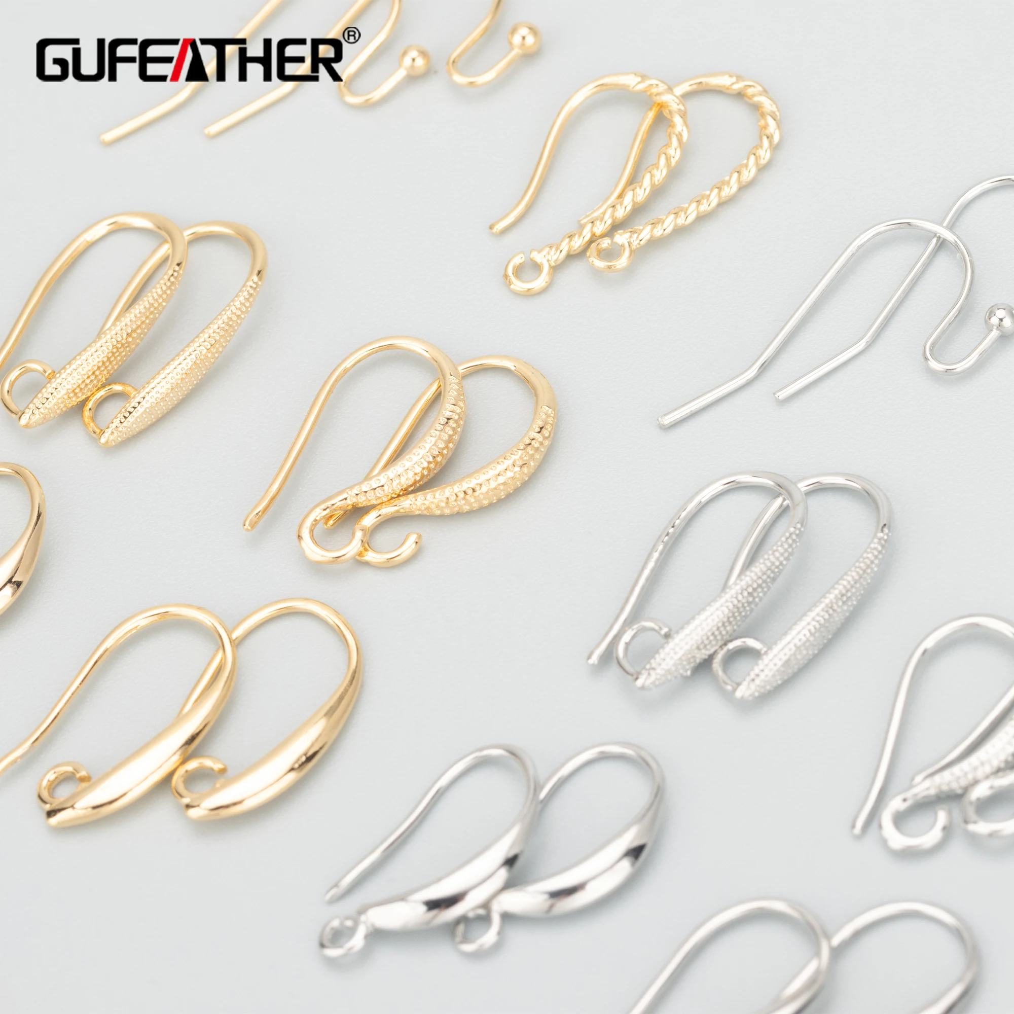 Top Trends: GUFEATHER MB65, jewelry Accessories, hooks, nickel Free, 18k Gold Rhodium Plated, copper, charms, diy Earrings, jewelry Making, 50pcs / lot Shoppable Styles