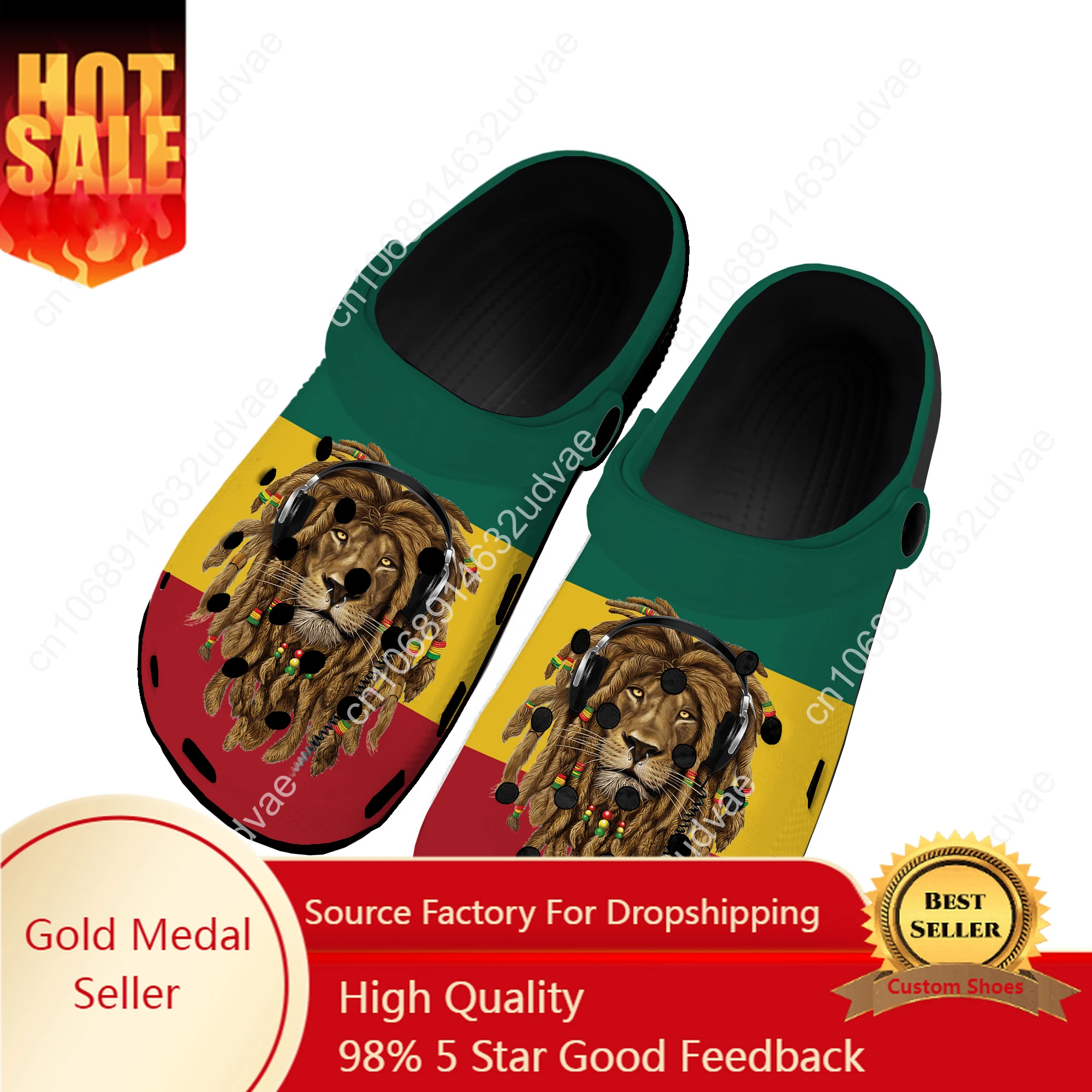 Top Trends: Reggae Rastafarian Rasta Rastafari Lion Of Judah Home Clogs Custom Water Shoes Mens Womens Teenager Shoe Garden Beach Slippers Shoppable Styles