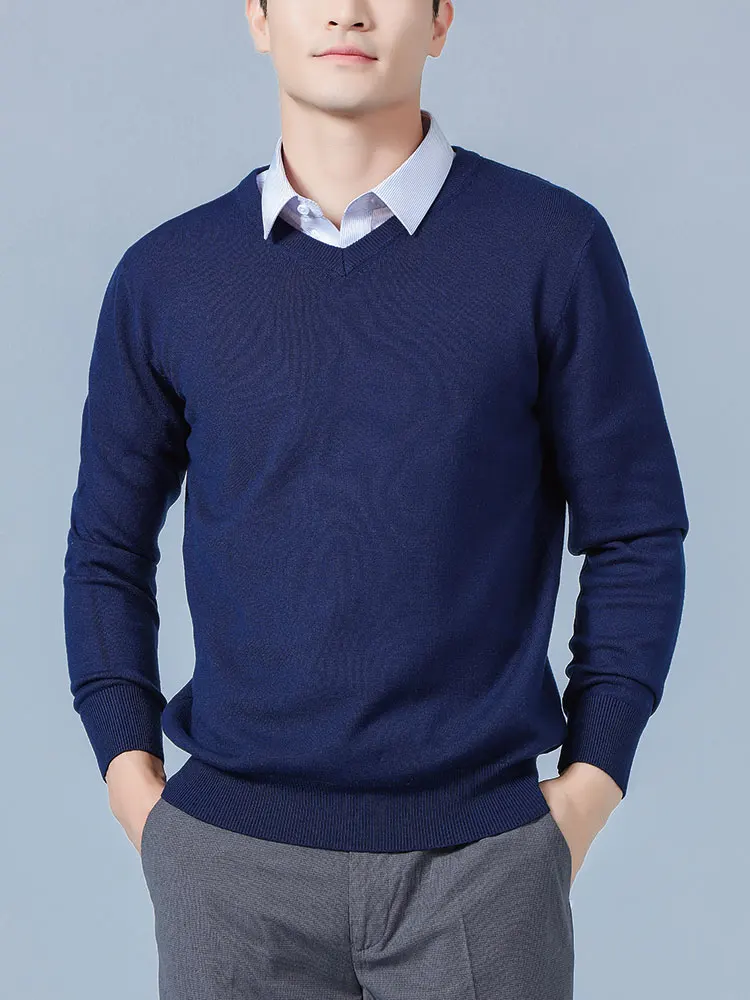 Top Trends: Cashmere Sweater Men Pullover Autumn Winter V-Neck Soft Warm Cashmere Sweater Jumper Knitted Sweaters Shoppable Styles