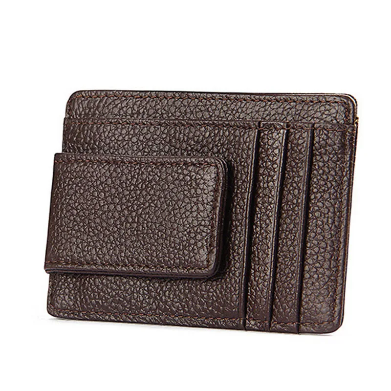 Top Trends: Mens Leather Money Clip Slim Front Pocket Wallet ID Credit Card Holder Shoppable Styles