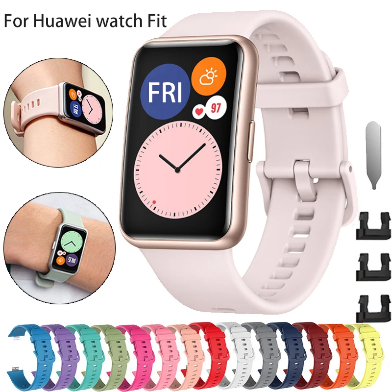 Top Trends: Rubber Replacement Strap For Huawei Watch Fit Band Sport Smart Waterproof Wrist Watchband Bracelet Accessorie For Huawei Fit Shoppable Styles