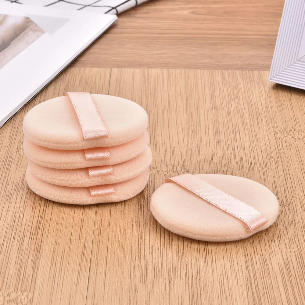 Top Trends: 5 / 10 Pcs Facial Powder Foundation Puff Professional Round Shape Portable Soft Cosmetic Puff Makeup Foundation Sponge Beauty Tool Shoppable Styles - Image 5