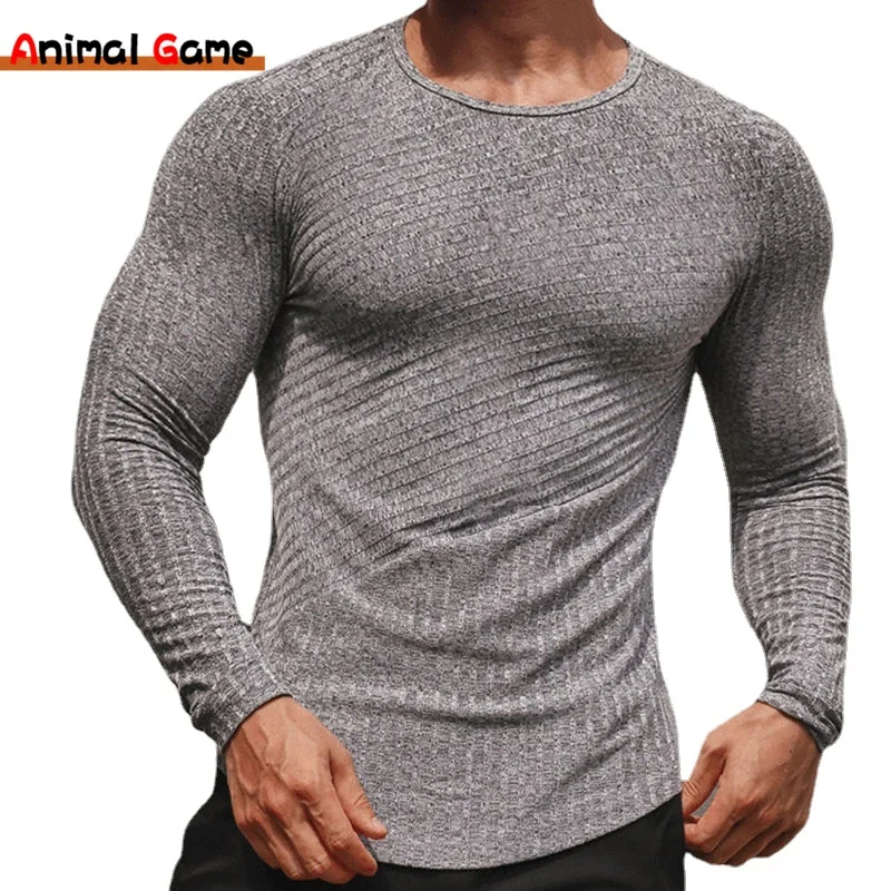 Top Trends: Fashion Mens Casual Quick-drying Sports Tight Bottoming Shirt Fitness Striped Training Long-sleeved T-shirt Couple Yoga Tops Shoppable Styles