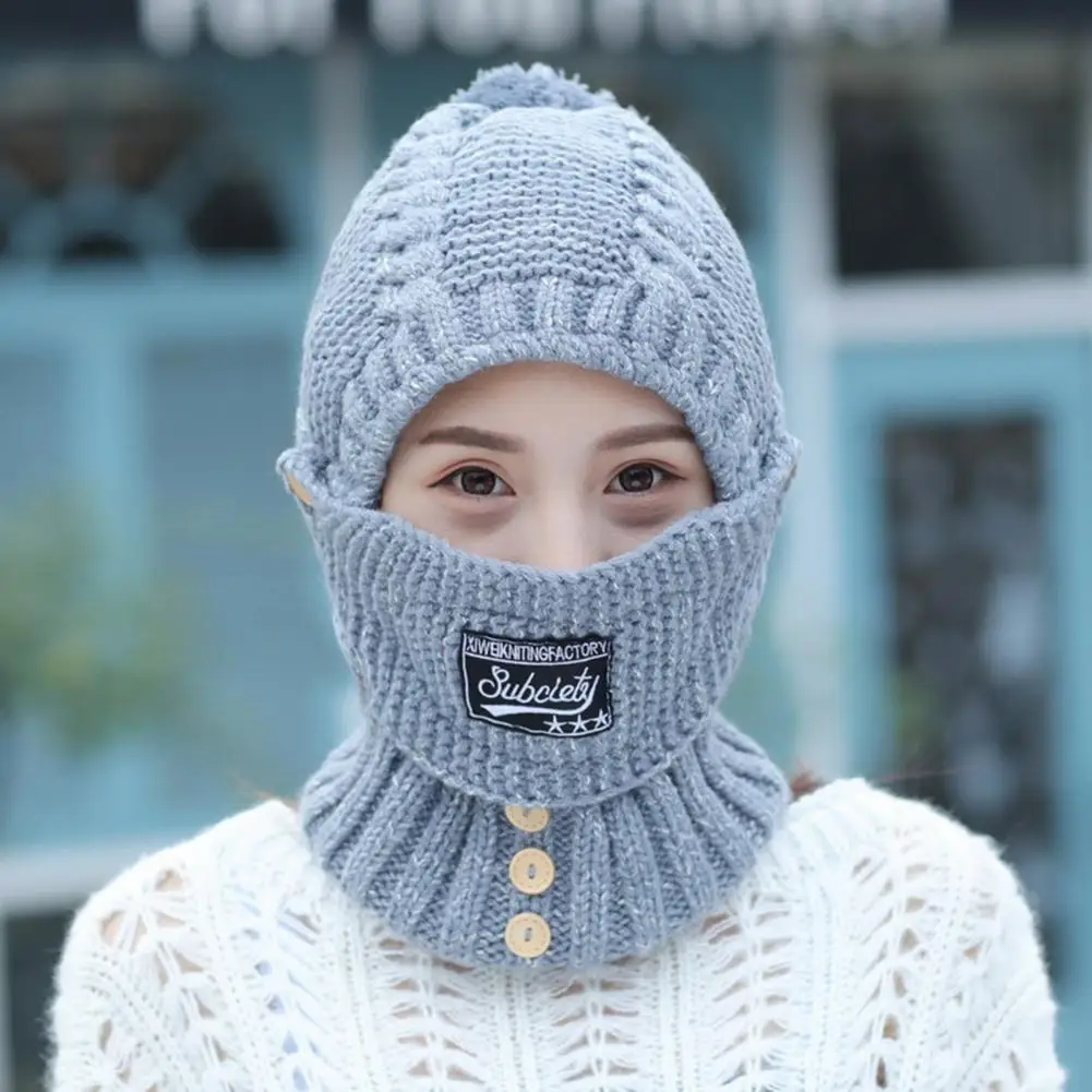 Top Trends: Casual Women Hat Comfortable Knitted Hat Super Soft Winter Knitted Hat With Neck Warmer Face Cover Keep Warm Shoppable Styles