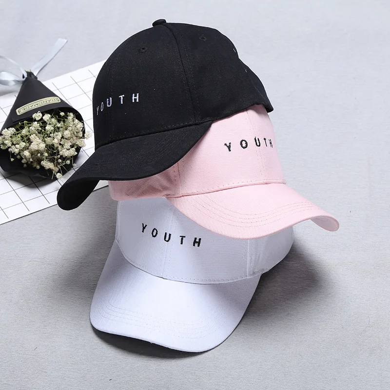 Top Trends: Summer Baseball Cap New Cotton Mens Hat Youth Letter Print Embroidery Solid Unisex Sunhat Women Men Hats Snapback Hip Hop Hat Shoppable Styles