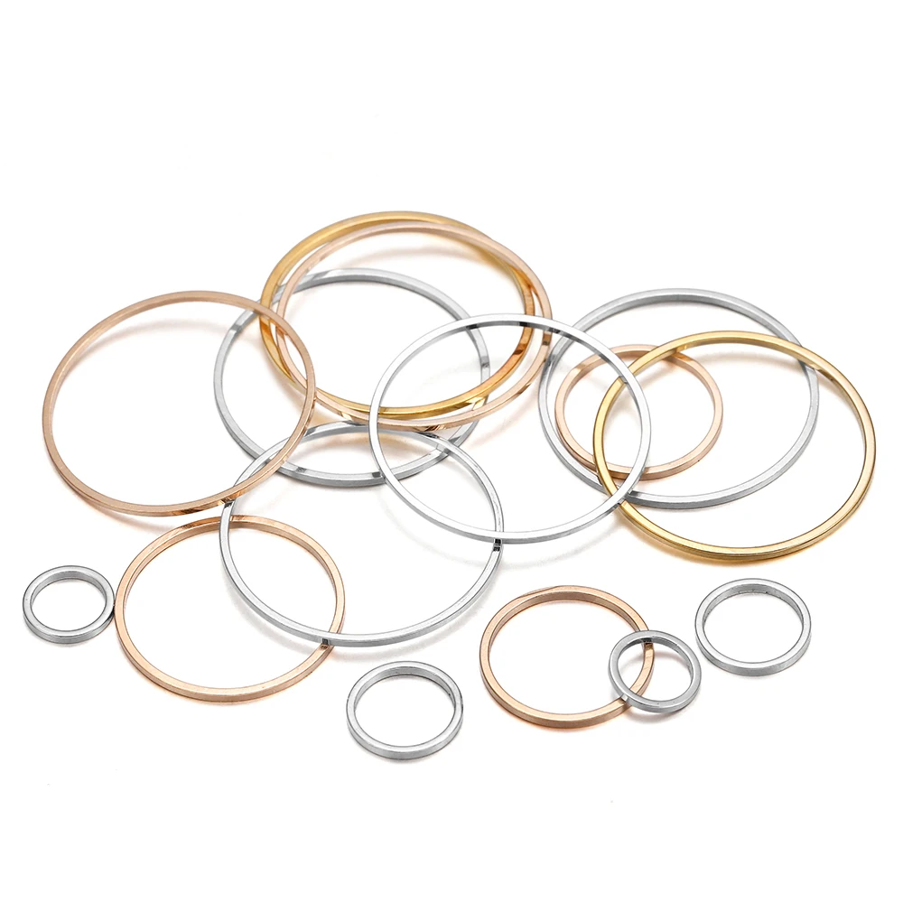 Top Trends: 20-50pcs Earrings Making 8-60mm Hoops Earring Wires Connectors Closed Circle Rings For DIY Pendant Jewelry Making Accessories Shoppable Styles