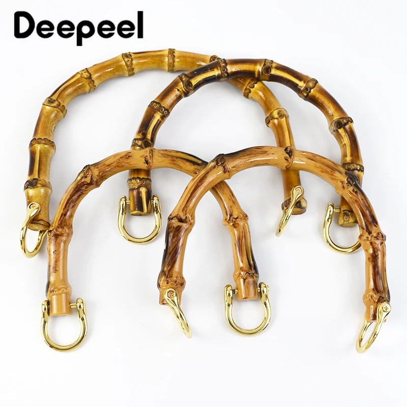 Top Trends: 1Pc Deepeel 8 / 9 / 12 / 15cm U-shaped Woman Bag Natural Handles Bamboo Purse Frames Kiss Clasp DIY Hardware Woven Accessories Shoppable Styles