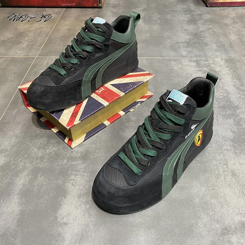 Top Trends: Cover Bottom Increased Internal Sneakers Casual Men Fashion Leather Upper Platform Shoes Cool Easy Matching Plush Gym Shoes Shoppable Styles