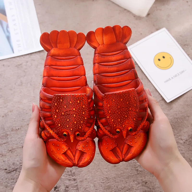 Top Trends: Summer Lobster Slippers Men Funny Animal Flip Flops Cute Beach Shower Casual Shoes Women Unisex Big Size Soft Home Slippers 2024 Shoppable Styles