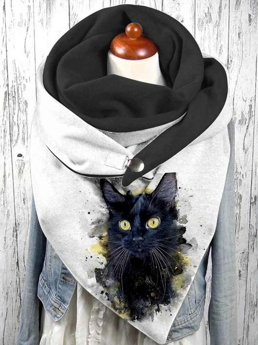 Top Trends: Cat 3D Print Casual Scarf And Shawl For Women Shoppable Styles