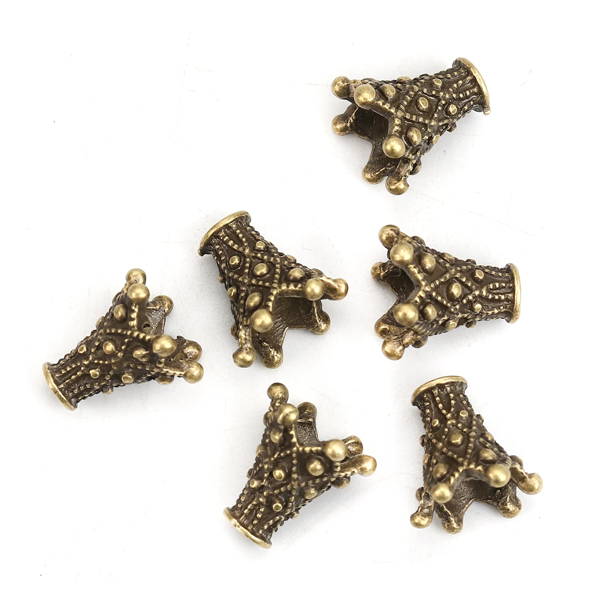 Top Trends: Handmade Beads Caps Flower Antique Bronze Color Charms DIY Necklace Jewelry Gifts(Fit Beads Size: 10mm Dia.) 13mm X 13mm, 20PCs Shoppable Styles