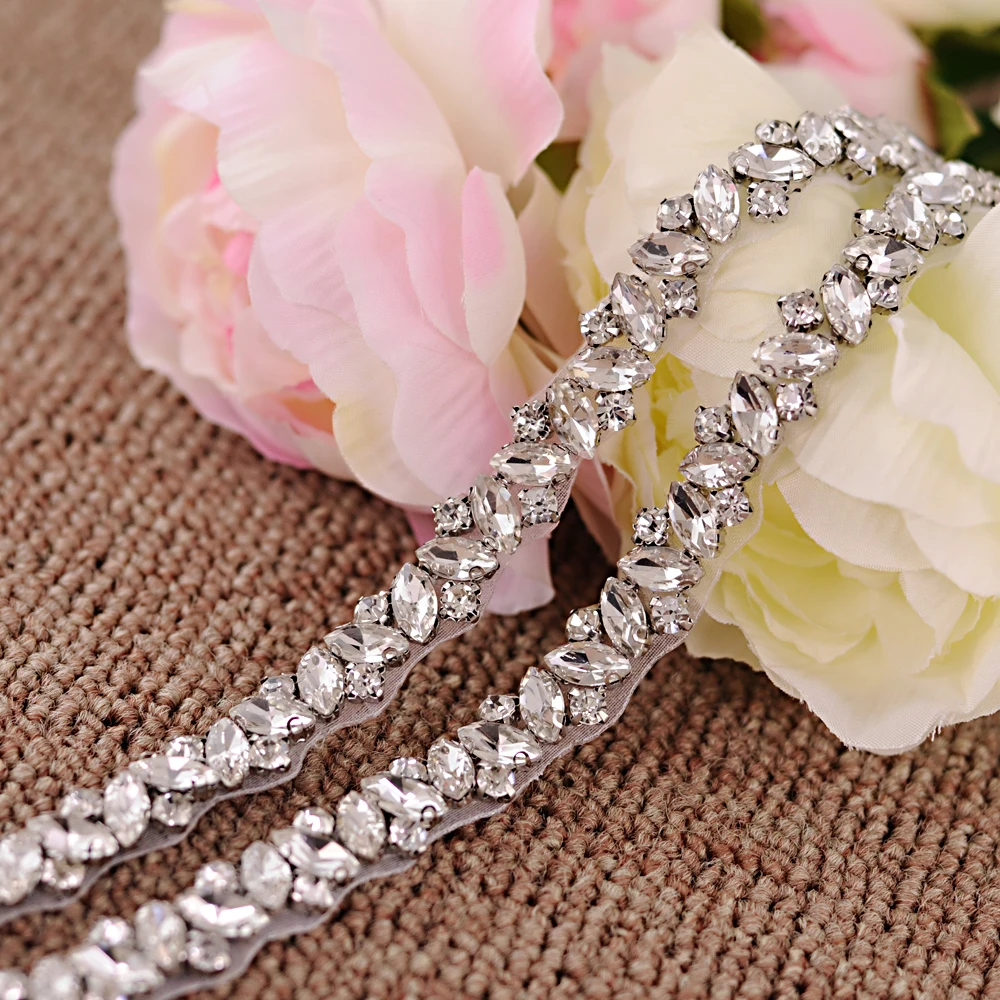 Top Trends: Shinny Wedding Dress Belts Rhinestones Belt Silver Diamond Belt Bridal Belts Wedding Gown Belt For Women Thin Belt Bride Sashes Shoppable Styles