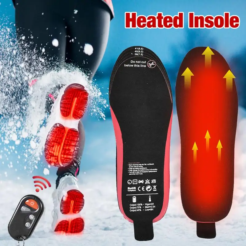 Top Trends: Electric Heating Insoles For Winter 2100Mah Rechargeable Remote Control Heated Insole Camping Warm Foot Warmer Can Cut Shoes Pad Shoppable Styles