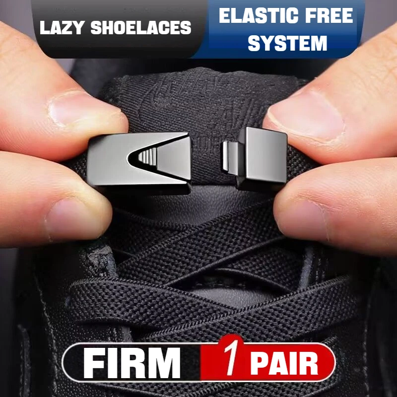 Top Trends: 1Pair No Tie Shoe Laces Elastic Laces Sneakers Boots Lock Shoelaces Without Ties Kids Adult 8MM Wide Rubber Bands Flat Shoelace Shoppable Styles