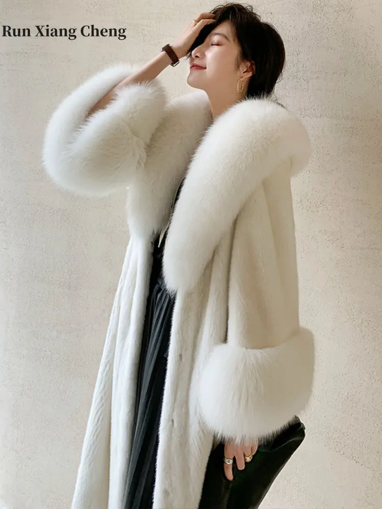 Top Trends: Women’s Clothing Fur Coat Winter 2023 Imitation Marten Luxury Simple Coat High Street Casual Style Plus Size Top Shoppable Styles