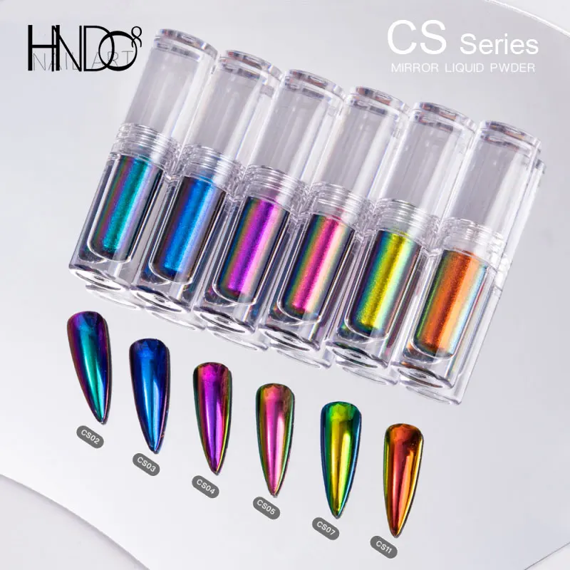 Top Trends: HNDO Small Tube Liquid Type Mirror Chrome Powder With Brush Inside For Professional Nail Art Decor Manicure Nail Glitter Pigment Shoppable Styles