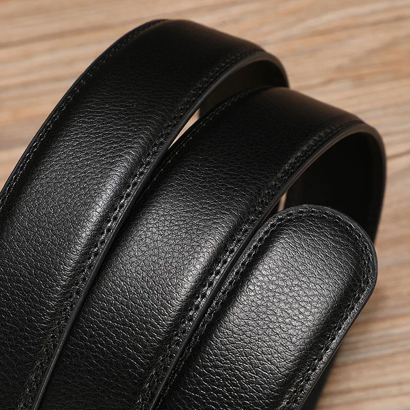 Top Trends: Ratchet Men Belt Replacement Strap 1 3/8", Large Size 150cm 170cm Leather Belt Strap For 40MM Slide Click Automatic Buckle Shoppable Styles - Image 6