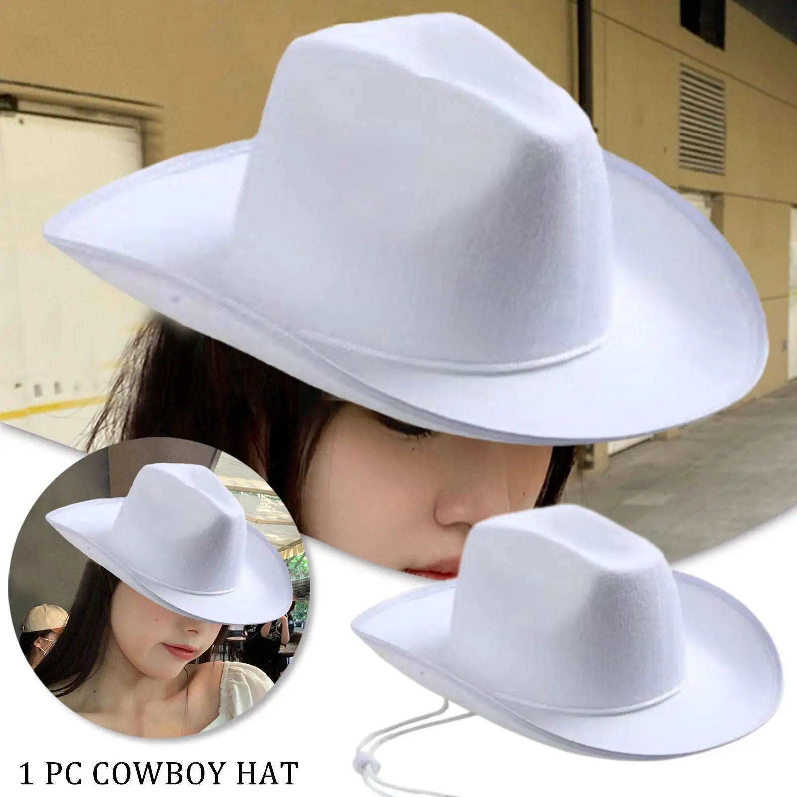 Top Trends: 3 Colors Cowboy Hat Hemming Felt Cowgirl Princess Hat Gift Hat Bound Western Party Hat Birthday Cowboy Cowboy Q0S7 Shoppable Styles