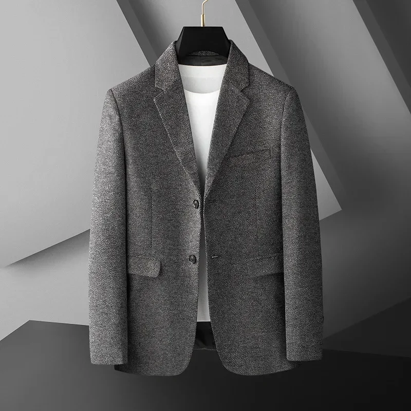 Top Trends: Spring And Autumn New Men Blazer Fashion Trend Plaid Business Casual Jacket Gray Brown Coat Groom Wedding Dress Party Shoppable Styles