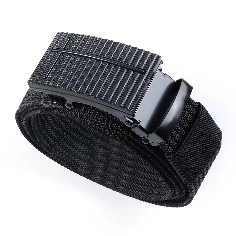 Top Trends: Nylon Automatic Buckle Men Belt Outdoor Tooling Jeans Solid Color Canvas Waistband High Quality Tactical Belt For Men Wholesale Shoppable Styles - Image 3