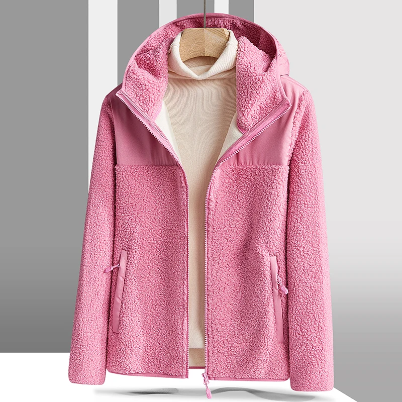 Top Trends: New Loose Fashion Versatile Warm Lamb Fleece Hooded Cardigan Coat Women'S Autumn Winter Plush Thickened Outdoor Sports Jacket Shoppable Styles